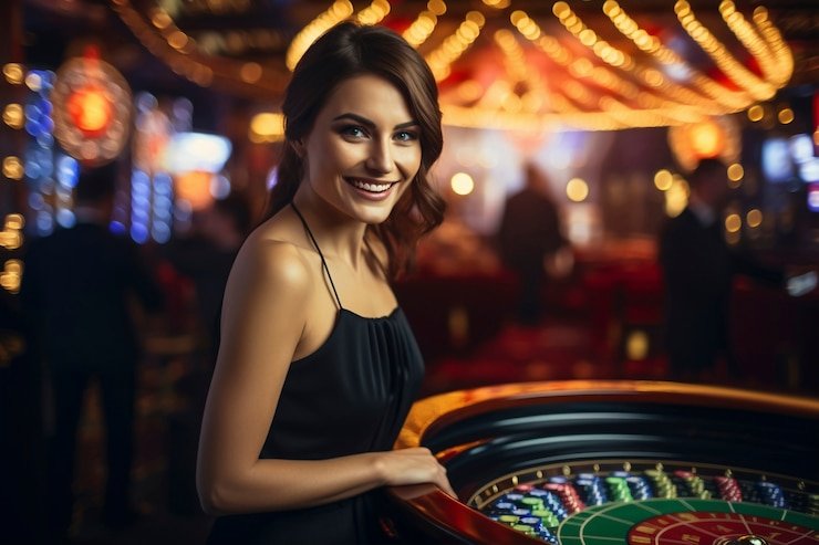 Antarmuka taruhan Baccarat uplay77 dengan tombol Pemain, Banker, dan Seri